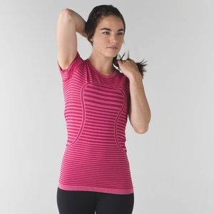 Lululemon Swiftly Tech Short Sleeve - Heathered Berry Rumble EUC - 10